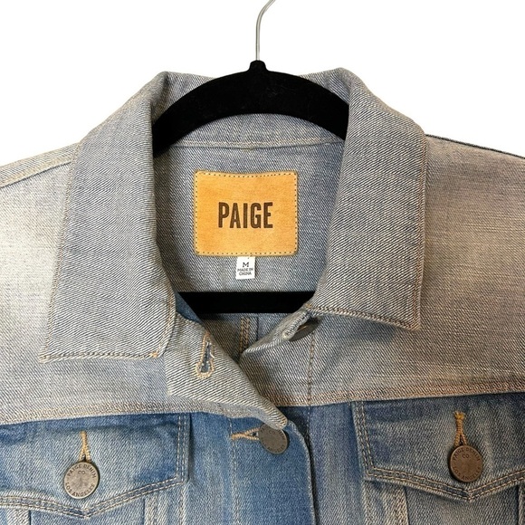 Paige Denim Jacket Ombré Color Block - Picture 10 of 13
